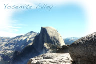 Yosemite Valley view of Half Dome